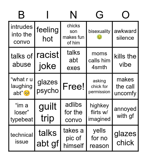 The Mac Trip Bingo Card