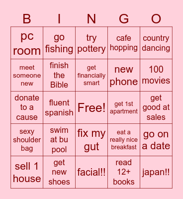 2026 Bingo Card