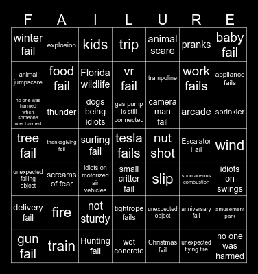FailArmy V8 Bingo Card