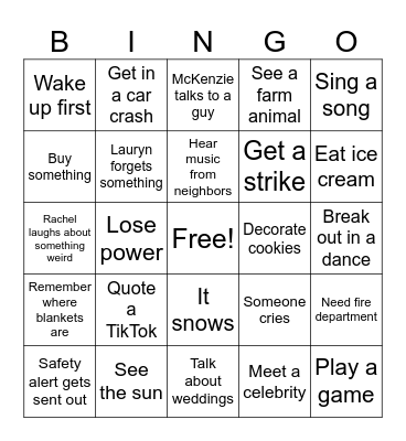 January 2026 Bingo Card