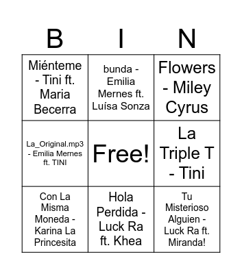 Fabri Fest Bingo Card