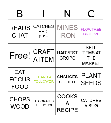 LUCKY PALIA BINGO Card
