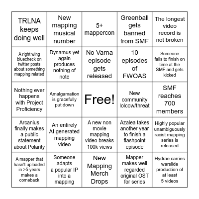 MAPPING BINGO 2025 Bingo Card