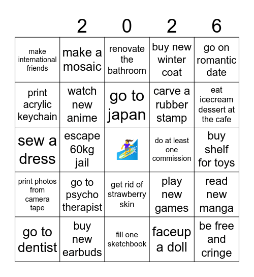 2026 Bingo Card