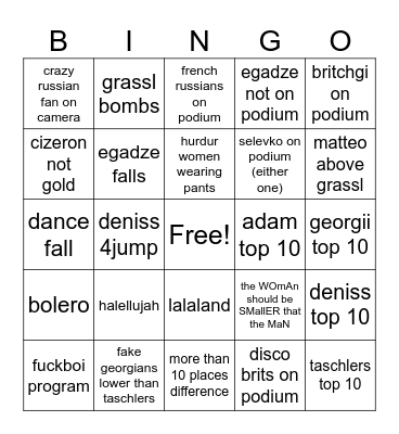 FS Europeans 2026 Bingo Card