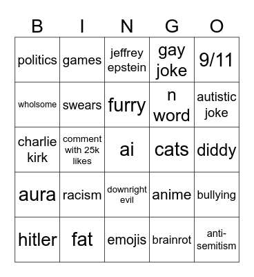 IG Reels Bingo Card