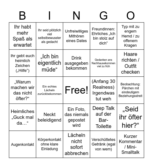 Wilde Bingo-Nacht Bingo Card
