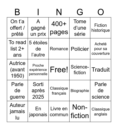Bingo Lecture 2026 Bingo Card