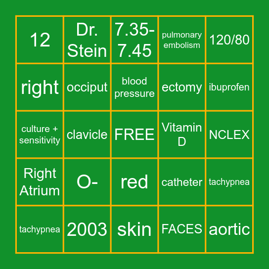 Nurses Sham-ROCK BINGO ! Bingo Card