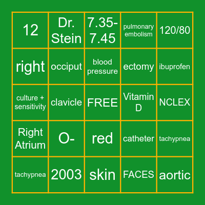 Nurses Sham-ROCK BINGO ! Bingo Card