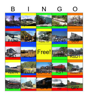 Railroad Museums in the U.S.A that I would like to take a photograph after John will say "Wave Bye Bye to U.S.A Explorer for life" one day Bingo Card