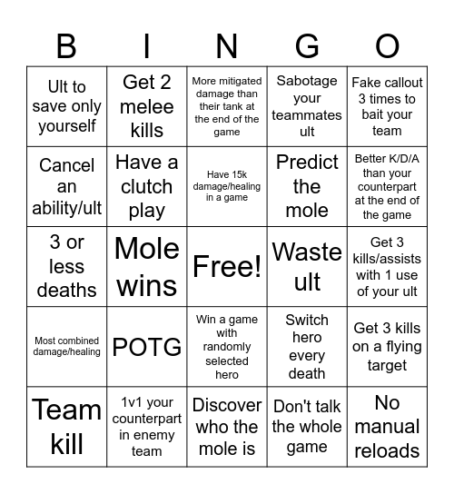 OW2 Mole Bingo Card