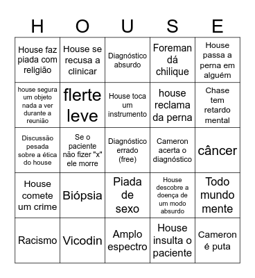 doutor haus Bingo Card