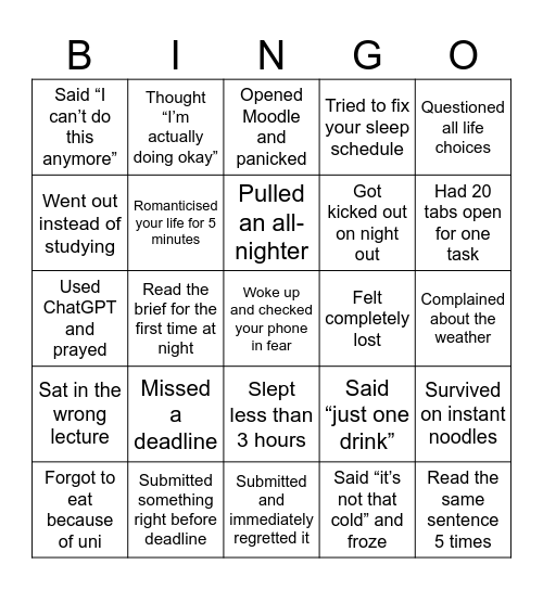 RSS BINGO Card