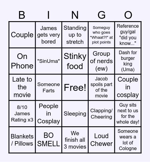 LOTR BINGO Card