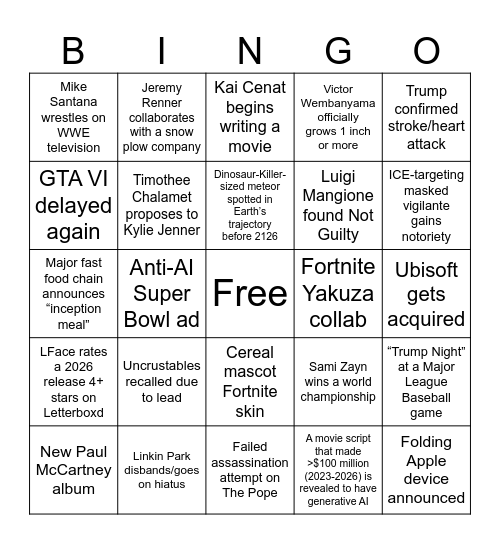 Boop Bingo Card