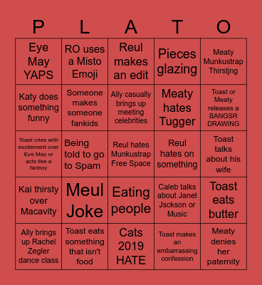 CATS SERVER BINGO Card