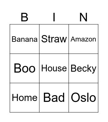 Cart bingo Card