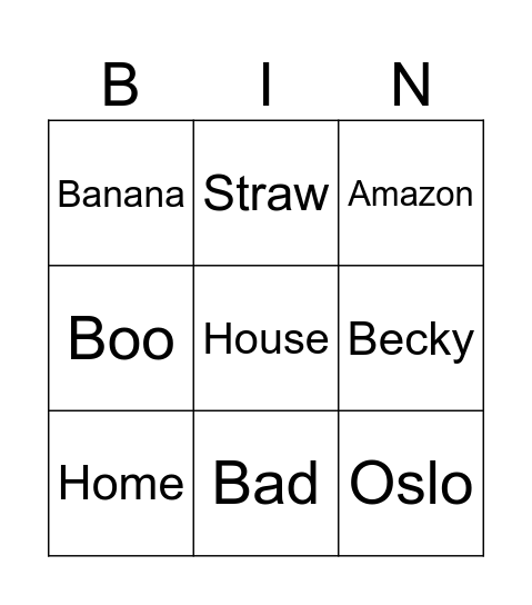 Cart bingo Card