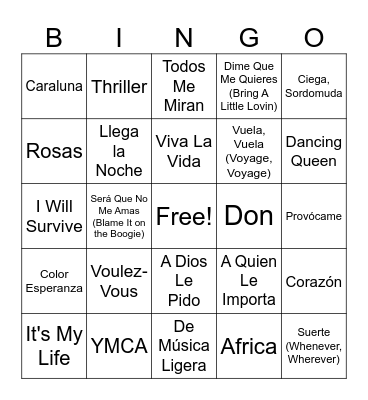 El Bingo de Gabi Bingo Card