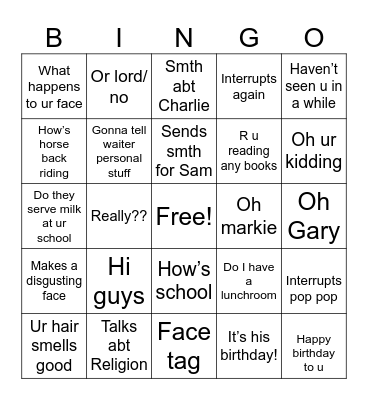 Slay Bingo Card