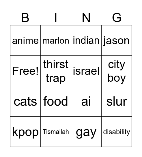 IG REEL BINGO Card