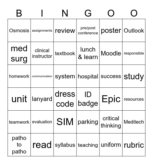 Welcome to D41 Bingo Card