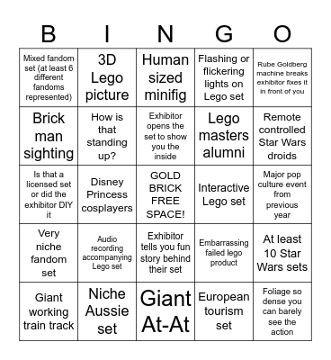 Brickvention Bingo Card