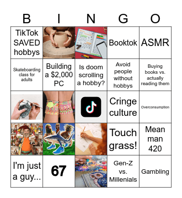 TikTok BROKE Hobbies…and Us Bingo Card