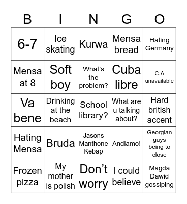 Everyone Bingo Card