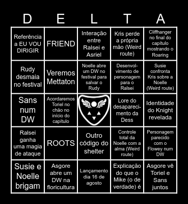 Deltarune Capítulo 5 Bingo Card