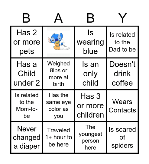 BABY BINGO Card