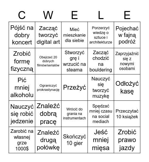 CWELE 2026 Bingo Card