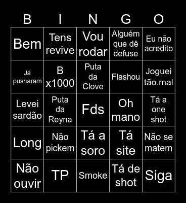 Edu a Jogar Val Bingo Card