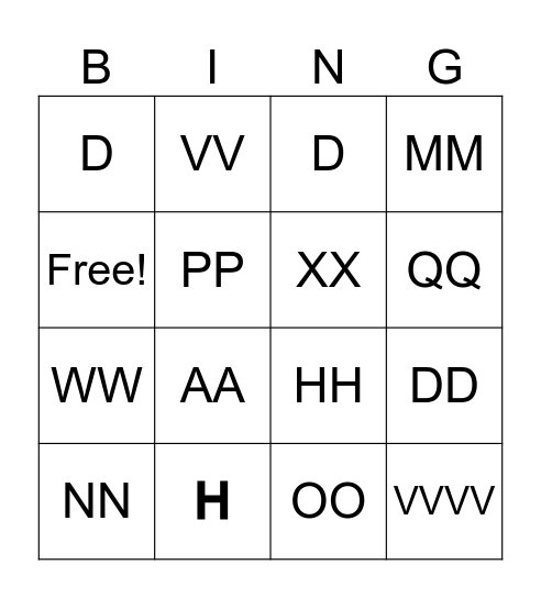 BINGO TIME! Bingo Card