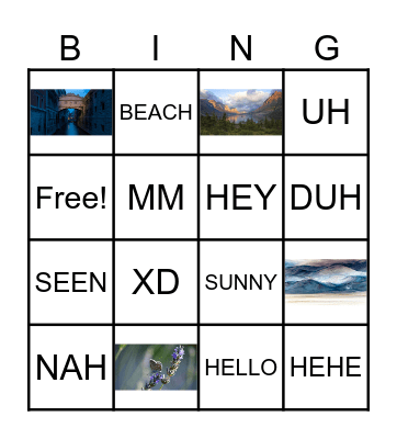 BINGO TIME! Bingo Card