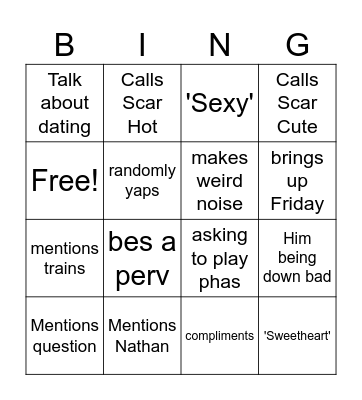 Liam Call Bingo Card
