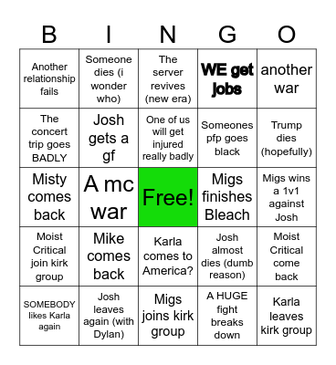 2026 INSANE Bingo Card
