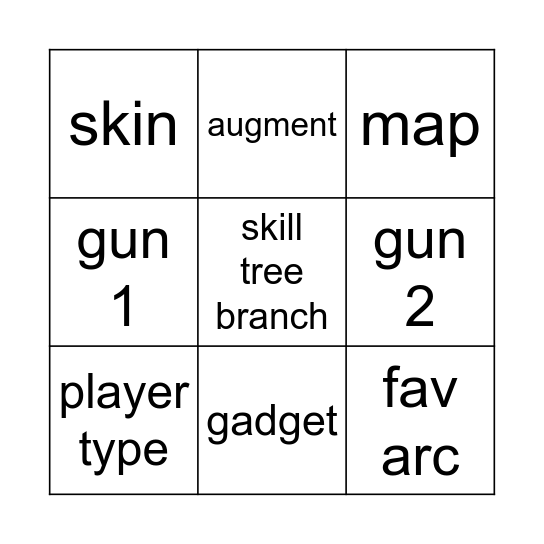 ARC Raiders Bingo Card