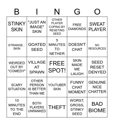 MCSR BINGO Card