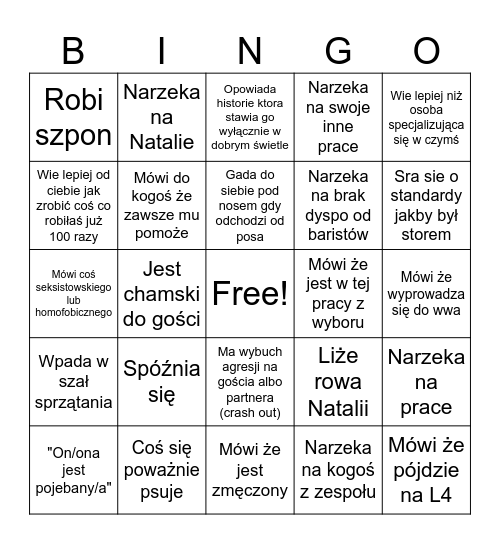 ZMIANA Z MATIM Bingo Card