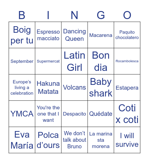 68è aniversari de l'Esbart Egarenc Bingo Card