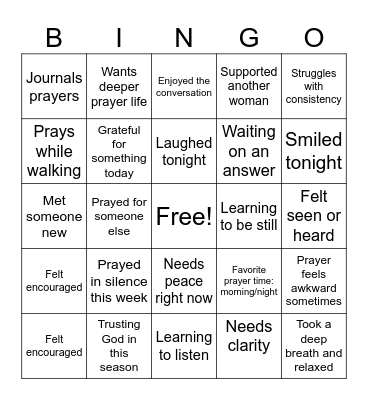 “It’s Not Too Quiet” Bingo Card