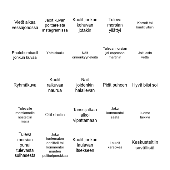 Polttaribingo Card