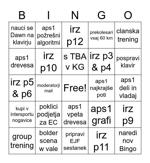 Sansei's sidequests Bingo Card