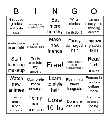 2026 Bingo Card