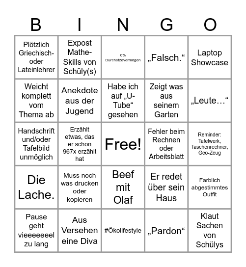 alex core Bingo Card