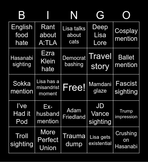 LisaIsLearning Streamerversary! Bingo Card