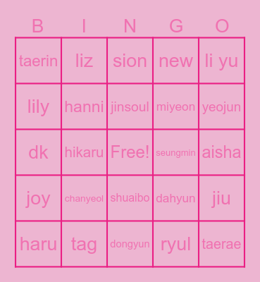 GTI Bingo! Bingo Card