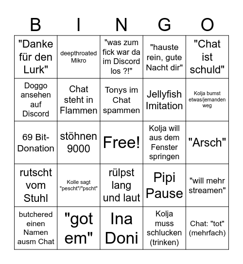 Keyles Bingo Card